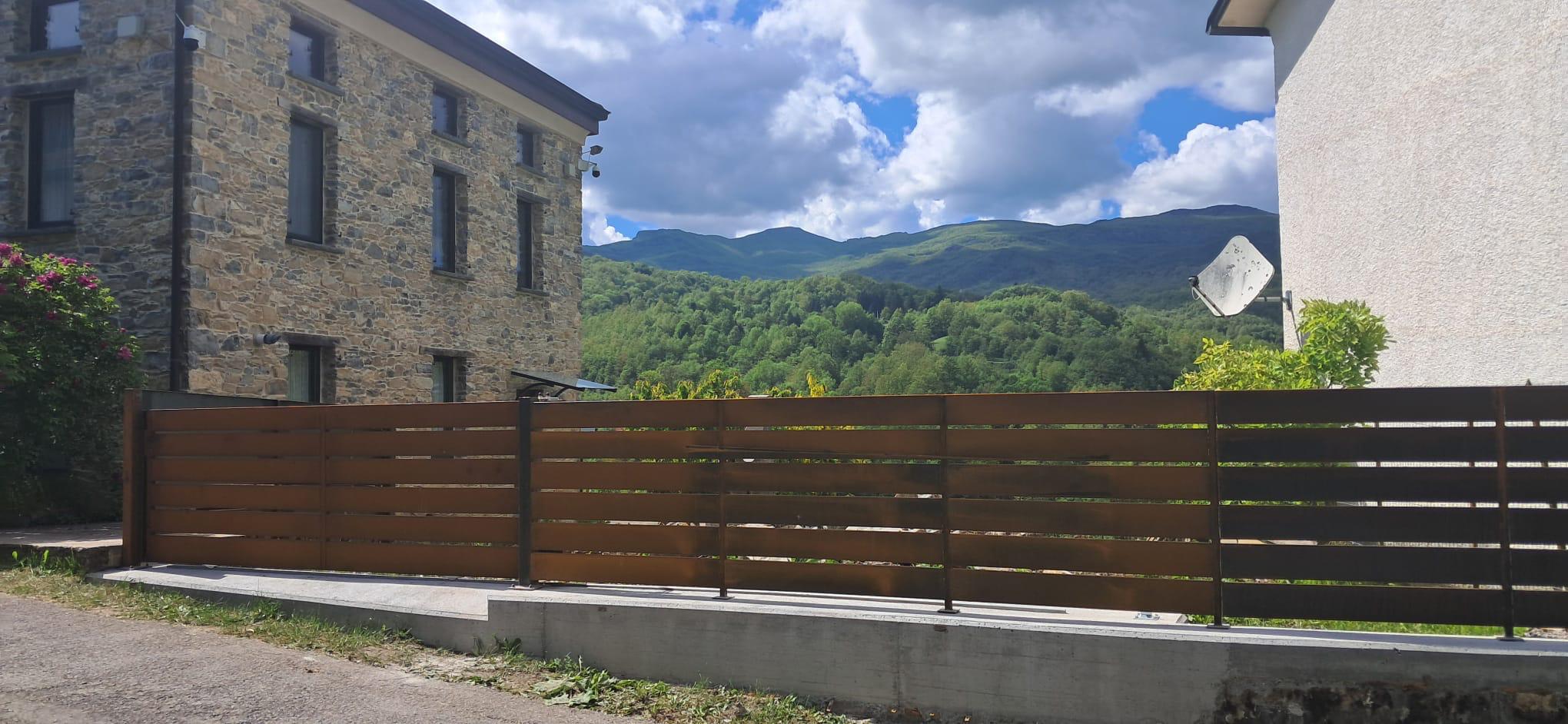 Ringhiere in acciaio corten con finitura materica